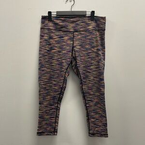 “Zella” Size Large Cropped Multi-Colored Leggings